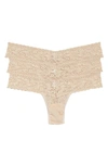 Gucci 3-pack Low Rise Thong In Chai
