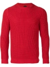 Mp Massimo Piombo Ribbed In Red