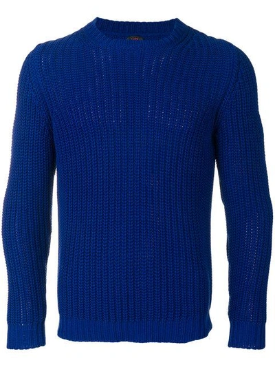 Mp Massimo Piombo Ribbed-knit Sweater - Blue