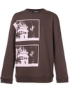 Raf Simons Long Sleeved Photographic Pullover - Brown