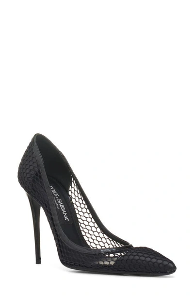 Dolce & Gabbana Women's Slip On Pointed Toe High Heel Pumps In Black