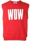 Msgm Ärmelloses Sweatshirt Mit "wow"-print - Rot In Red