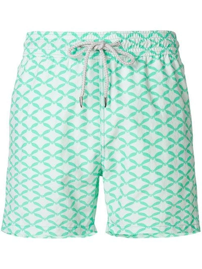Love Brand Printed Swim Shorts In Green