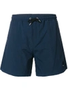 Mcq By Alexander Mcqueen Swallow Bagde Swim Trunks In Blue