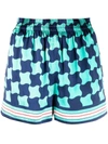 Casablanca Foulard-print Silk Pull-on Shorts In Multicolour