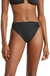 Vitamin A Isla Super Ribbed Bikini Bottoms In Black