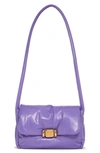 Bottega Veneta Puffy Flap Leather Shoulder Bag In Purple