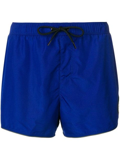 Versace Medusa Patch Swim Shorts In Blue