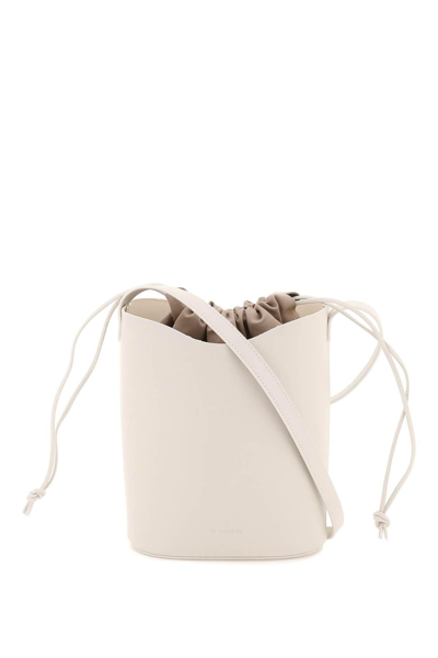 Il Bisonte Leather Bucket Bag In White