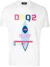 Dsquared2 White Front Printed T-shirt In 100c