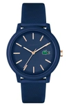 Lacoste 12.12 Silicone Strap Watch, 42mm In Blue