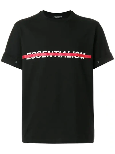 Neil Barrett Black Cotton T-shirt
