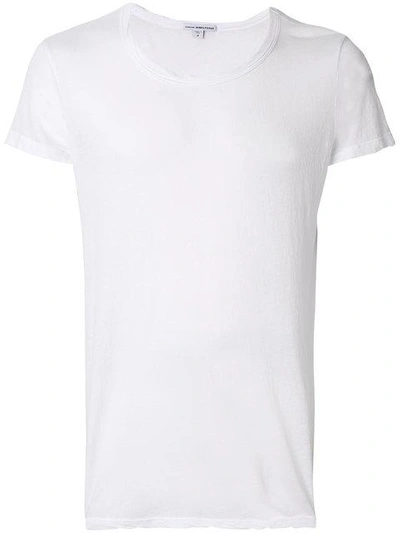 James Perse Round Neck T-shirt In White