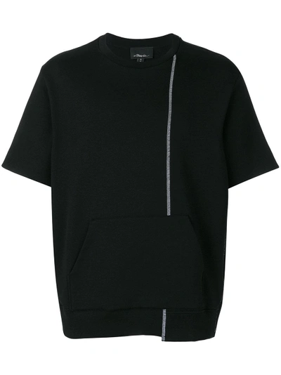 3.1 Phillip Lim / フィリップ リム Short Sleeve Reconstructed Sweatshirt In Black Ba001