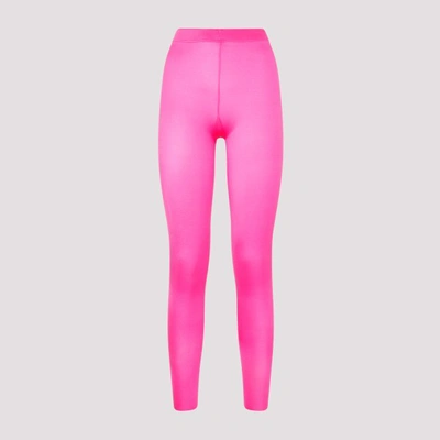 Sergio Rossi X Wolford Satin Effect Tights Underwear In Pink &amp; Purple