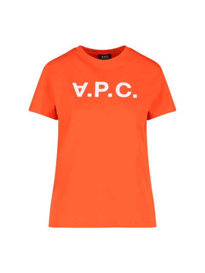 Apc T-shirt A.p.c. Woman In Orange