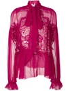 Givenchy Semi Sheer Blouse - Pink