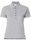 Thom Browne Side Slit Polo Shirt In Grey