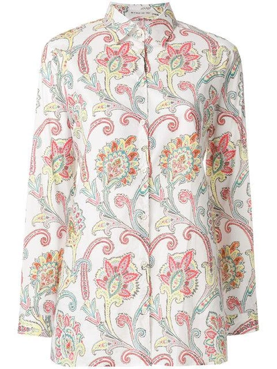 Etro Floral And Paisley Print Shirt - White