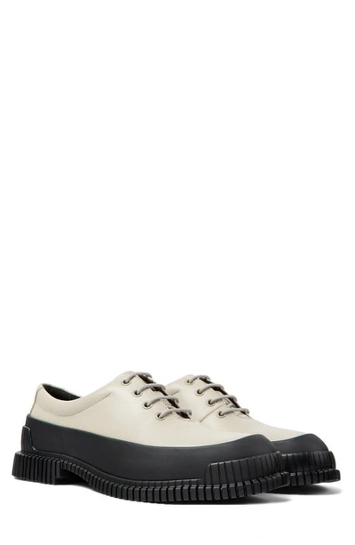Camper Pix Panelled Lace-up Shoes In Ivory/ Black