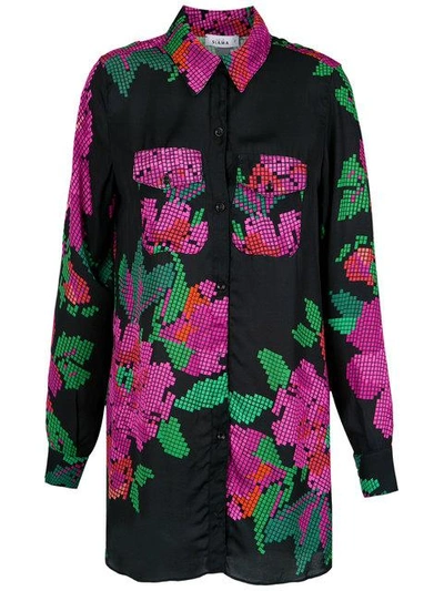 Amir Slama Roses Print Shirt In Preto