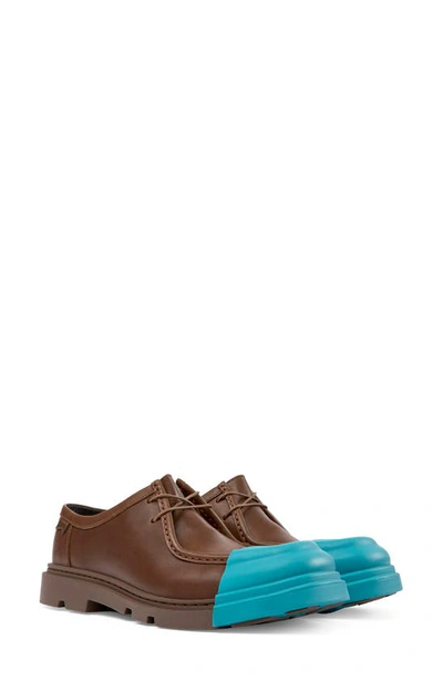 Camper Junction Two-tone Lace-up Loafers In Brown