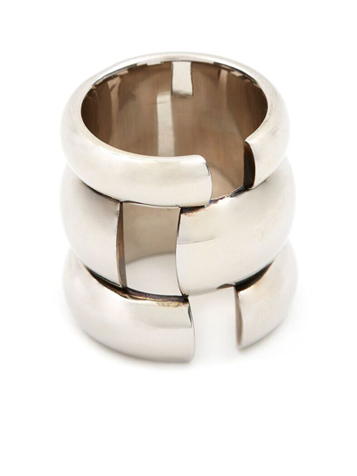 Alexander Mcqueen Broken Ring In Silver