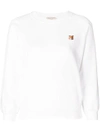 Maison Kitsuné Fox Patch Sweatshirt In White