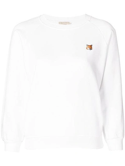 Maison Kitsuné Fox Patch Sweatshirt In White
