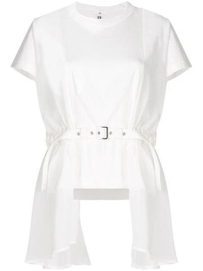 Comme Des Garçons Noir Kei Ninomiya Layered Belt T-shirt - White