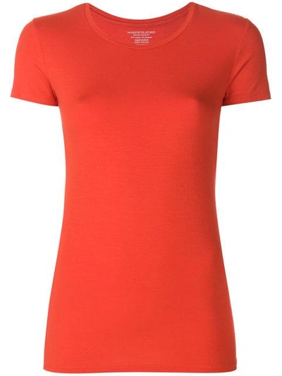 Majestic Round Neck T In Red