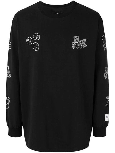 Xander Zhou Longsleeved T-shirt In Black