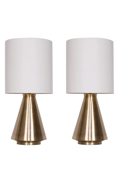 Sagebrook Home Metal Cone Table Lamp In Bronze/copper