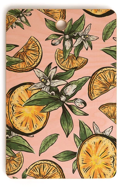 Deny Designs 83 Oranges Lemon Crush Cutting Board In Multi