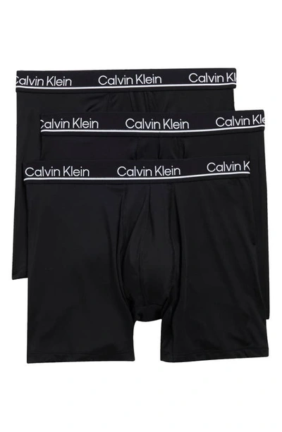 Calvin Klein 3-pack Boxer Briefs In 001 Black