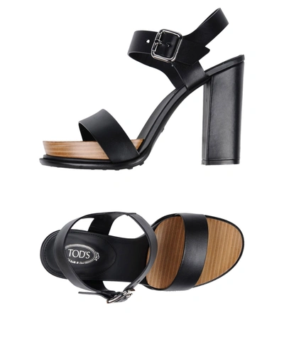 Tod's Sandals In Black