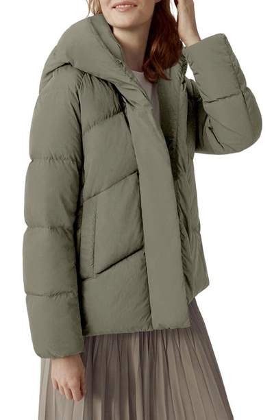 Canada Goose Marlow Water Resistant Down Jacket In Sagebrush-armoise