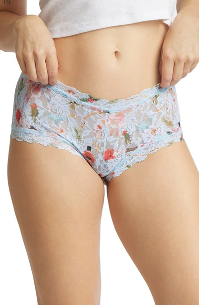 Hanky Panky Print Lace Boyshorts In Assorted