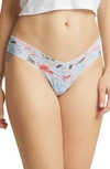Hanky Panky Print Lace Low Rise Thong In Ballerina Dreaming