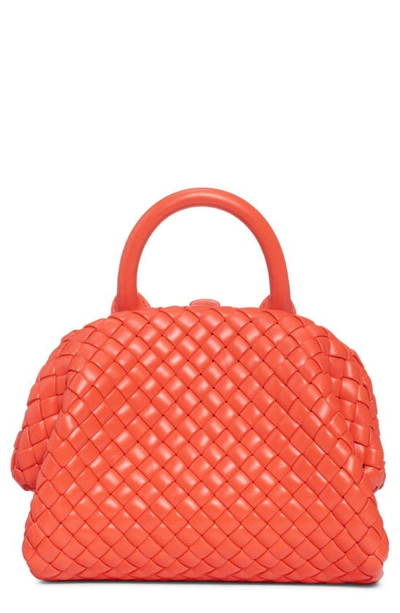 Bottega Veneta Mini Intrecciato Leather Top Handle Bag In Sunburst-gold