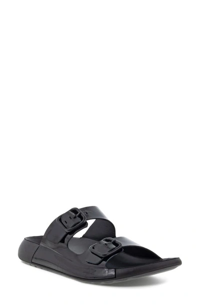 Ecco 2nd Cozmo Buckle Slide Sandal In Black
