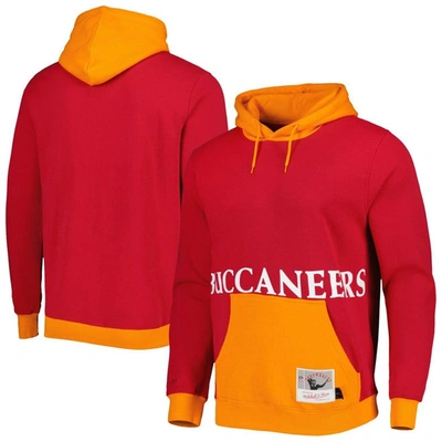 Mitchell & Ness Red Tampa Bay Buccaneers Big Face 5.0 Pullover Hoodie
