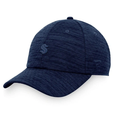 Fanatics Branded Deep Sea Blue Seattle Kraken Authentic Pro Road Snapback Hat In Navy