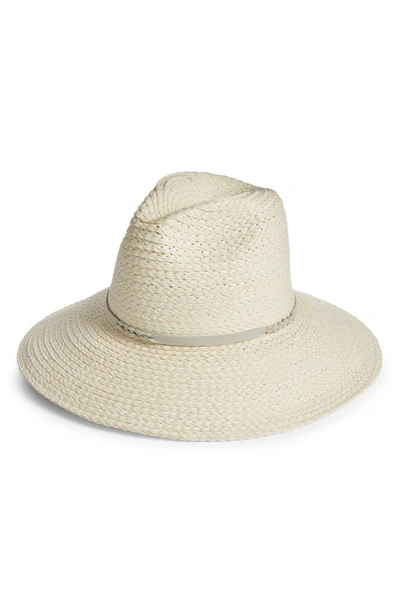 Treasure & Bond Relaxed Braided Paper Straw Panama Hat In Ivory