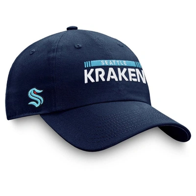 Fanatics Branded Deep Sea Blue Seattle Kraken Authentic Pro Rink Adjustable Hat