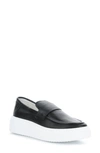 Bos. & Co. Frisco Platform Loafer In Black Feel Leather