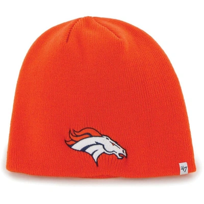 47 ' Orange Denver Broncos Secondary Logo Knit Beanie