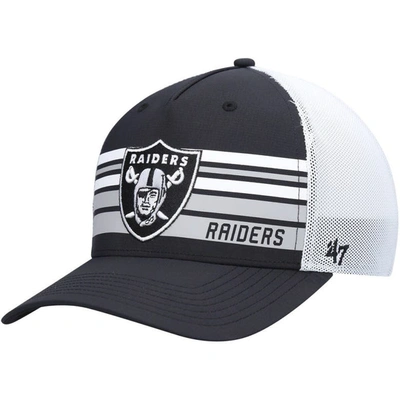 47 ' Black/white Las Vegas Raiders Altitude Ii Mvp Trucker Snapback Hat
