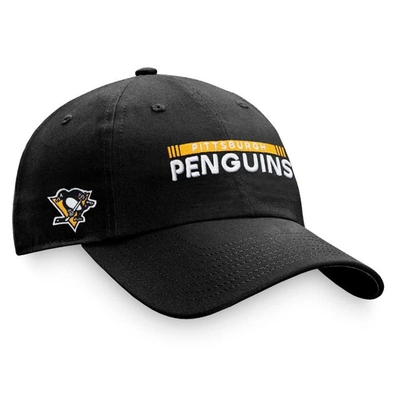 Fanatics Branded Black Pittsburgh Penguins Authentic Pro Rink Adjustable Hat