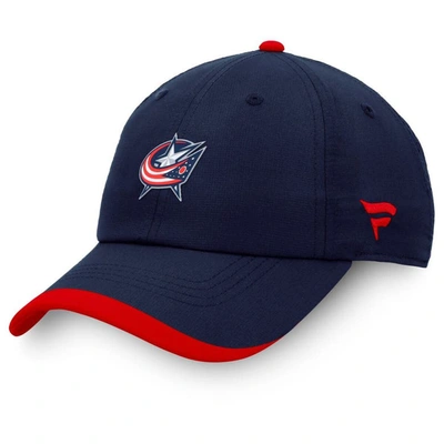 Fanatics Branded Navy Columbus Blue Jackets Authentic Pro Rink Pinnacle Adjustable Hat